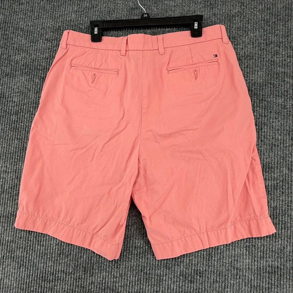 Tommy Hilfiger Chino Shorts Mens 36 Coral Pink‎ Excellent Classic Fit Cotton